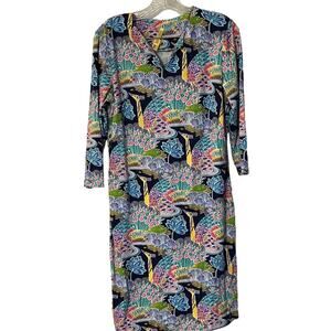 J. McLaughlin Carly Paradise Catalina Cloth Dress Women's Size Large Excellent V